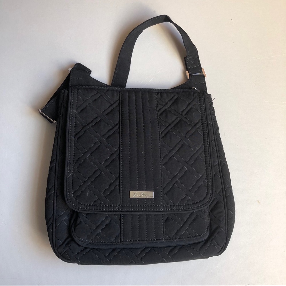 NWOT Black microfiber Vera Bradley Crossbody Bag